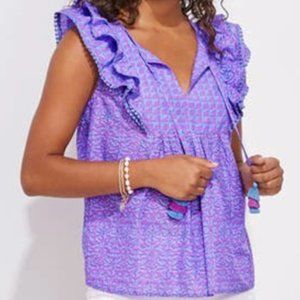 NWT VINYARD VINES RUFFLE TOP